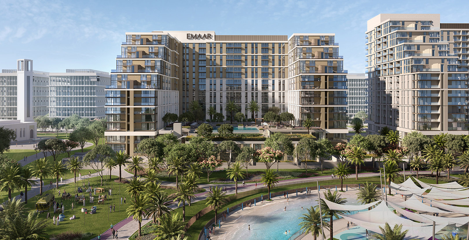 Parkside Views by Emaar - Premium family-oriented apartments in the prestigious Dubai Hills Estate with direct access to parks, golf courses, and premium amenities.